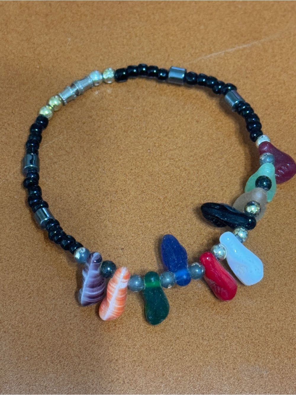 Vintage 1980s Boho Stone Bracelet
